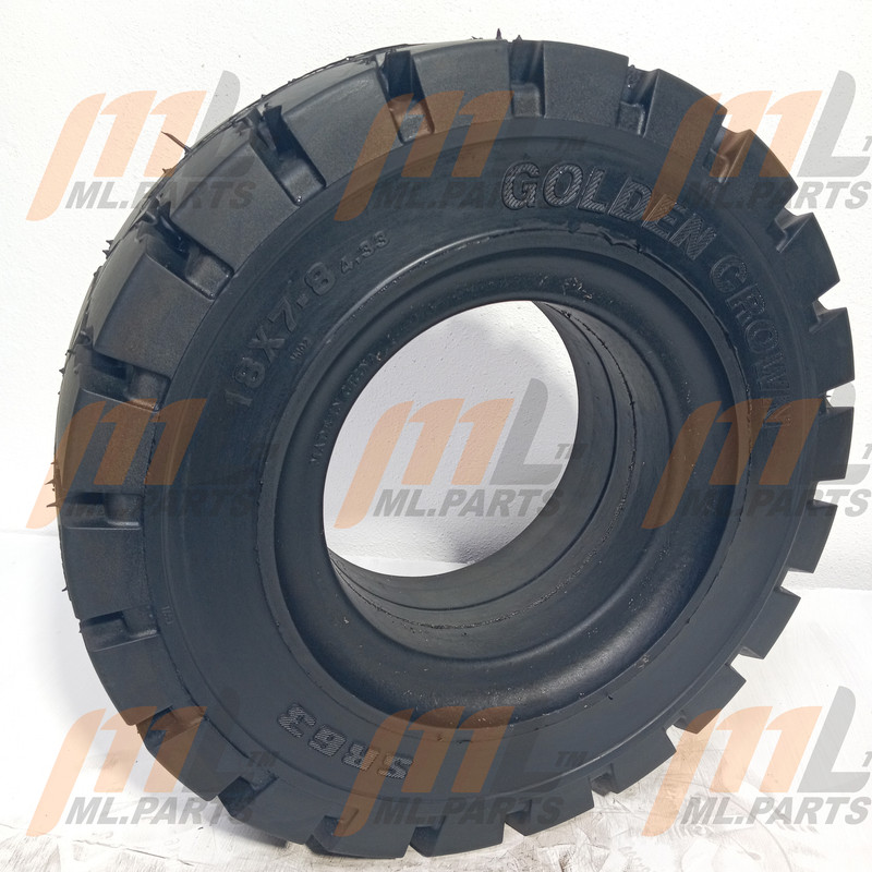 INDUSTRIAL TIRE SOLID 18X7-8 RIM 4.33 GOLDEN CROWN